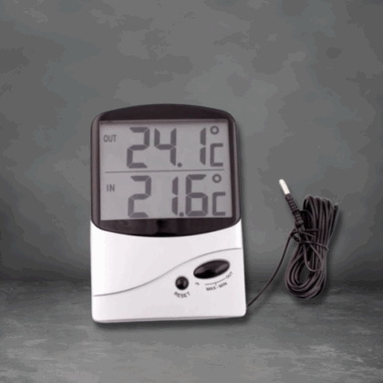 room temp and humidity display jumbo thermometer